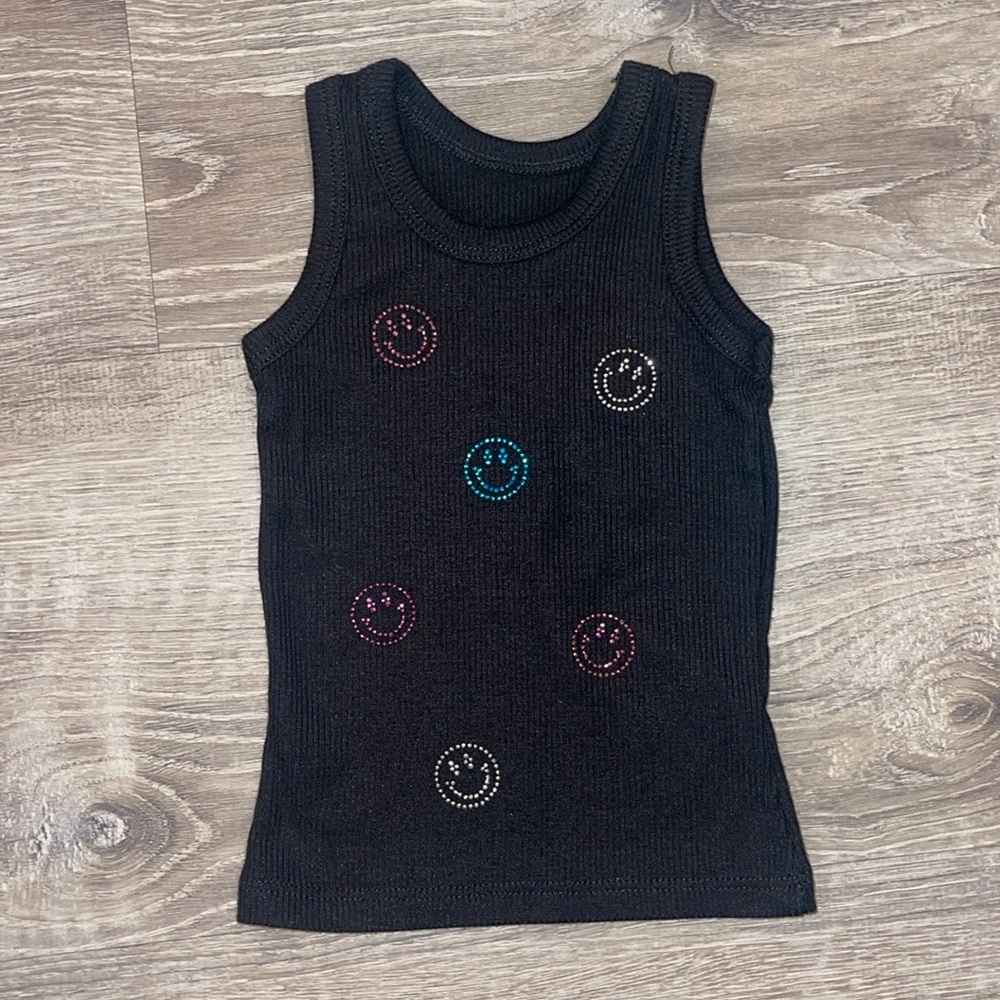 Black Smiley Face Tank Top from Denny’s 12-18 Months